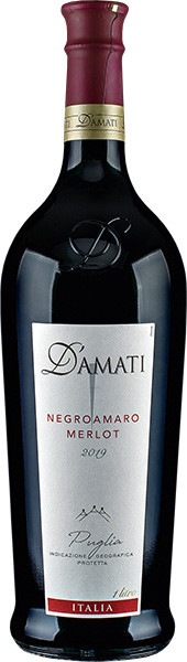 D'Amati Negroamaro Merlot Rotwein halbtrocken 1 l von Weinkellerei Hechtsheim