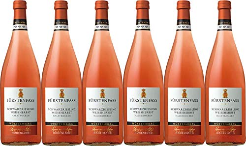 Weinkellerei Hohenlohe Fürstenfass Schwarzriesling Weißherbst QW halbtrocken (6 x 1L) von Weinkellerei Hohenlohe