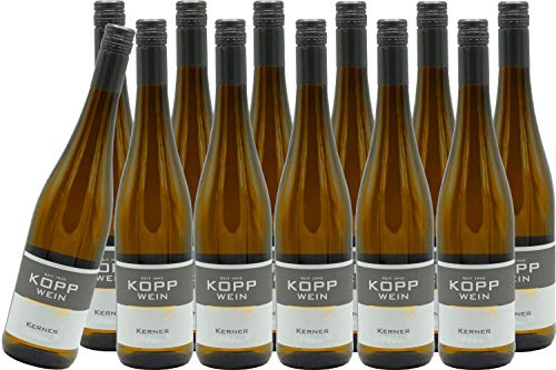 12 Flaschen 2019er Kerner Spätlese Weißwein lieblich 0,75l, direkt vom Erzeuger: Weingut Kopp in Ranschbach von Weinkellerei Kopp