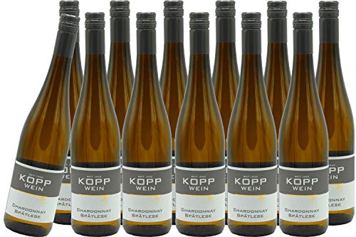 12 Flaschen 2021er Chardonnay Weißwein lieblich 0,75l, direkt vom Erzeuger: Weingut Kopp in Ranschbach von Weinkellerei Kopp