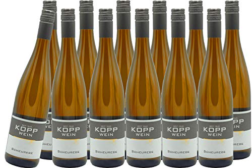 12 Flaschen 2021er Scheurebe Weißwein lieblich 0,75l, direkt vom Erzeuger: Weingut Kopp in Ranschbach von Weinkellerei Kopp