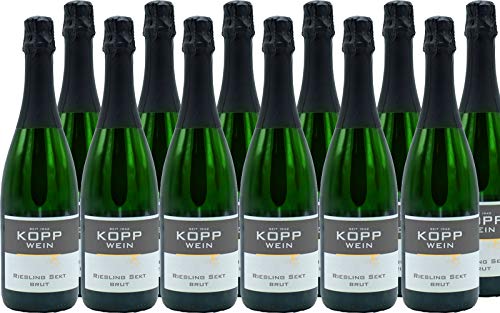 12 Flaschen Riesling Sekt brut Deutscher Sekt von Weinkellerei Kopp