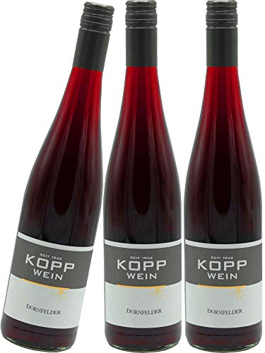 3 Flaschen 2020er Dornfelder Rotwein lieblich Deutscher Qualitätswein 0,75l, direkt vom Erzeuger: Weingut Kopp in Ranschbach von Weinkellerei Kopp