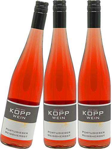 3 Flaschen 2022er Portugieser Rosè lieblich Deutscher Qualitätswein 0,75l, direkt vom Erzeuger: Weingut Kopp in Ranschbach von Weinkellerei Kopp