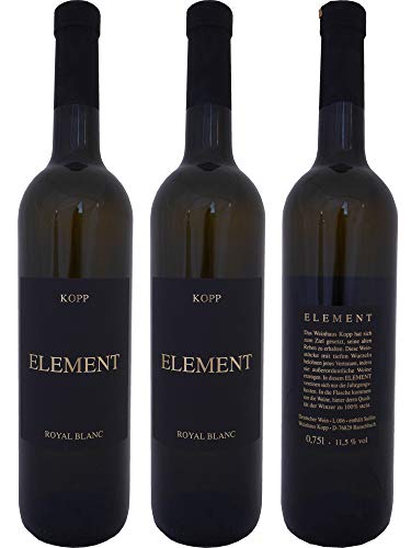 3 Flaschen Element Royal Blanc trocken 0,75l, direkt vom Erzeuger: Weingut Kopp in Ranschbach von Weinkellerei Kopp