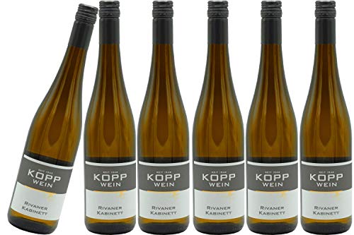 6 Flaschen 2020er Rivaner Weißwein trocken Deutscher Qualitätswein 0,75l, direkt vom Erzeuger: Weingut Kopp in Ranschbach von Weinkellerei Kopp