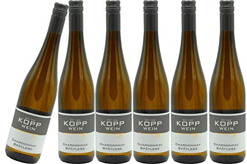 6 Flaschen 2021er Chardonnay Weißwein lieblich 0,75l, direkt vom Erzeuger: Weingut Kopp in Ranschbach von Weinkellerei Kopp