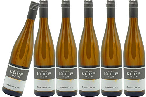 6 Flaschen 2021er Scheurebe Weißwein lieblich 0,75l, direkt vom Erzeuger: Weingut Kopp in Ranschbach von Weinkellerei Kopp
