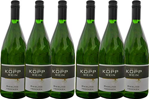 6 Flaschen 2023er Riesling trocken Weißwein Deutscher Qualitätswein 1L, direkt vom Erzeuger: Weingut Kopp in Ranschbach 6 Flaschen 2023er Riesling trocken Weißwein Deutscher Qualitätswein 1L, direkt vom Erzeuger: Weingut Kopp in Ranschbach von Weinkellerei Kopp