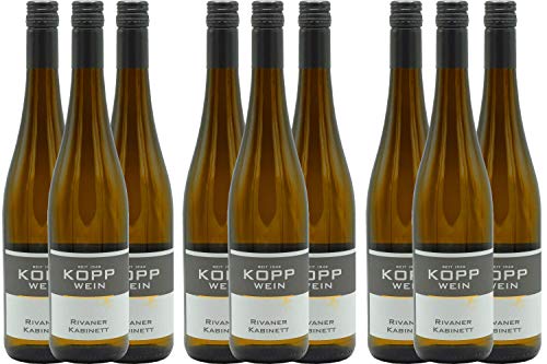 9 Flaschen 2020er Rivaner Weißwein trocken Deutscher Qualitätswein 0,75l, direkt vom Erzeuger: Weingut Kopp in Ranschbach von Weinkellerei Kopp