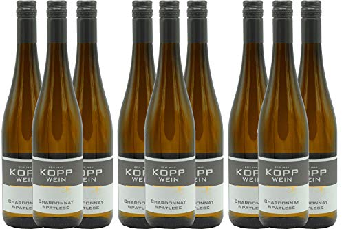 9 Flaschen 2021er Chardonnay Weißwein lieblich 0,75l, direkt vom Erzeuger: Weingut Kopp in Ranschbach von Weinkellerei Kopp