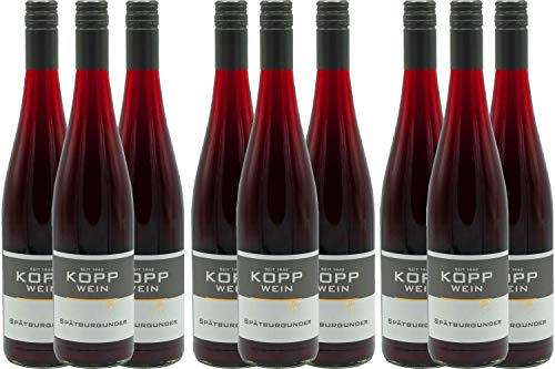 9 Flaschen 2022er Spätburgunder Rotwein trocken Deutscher Prädikatswein 0,75l, direkt vom Erzeuger: Weingut Kopp in Ranschbach von Weinkellerei Kopp