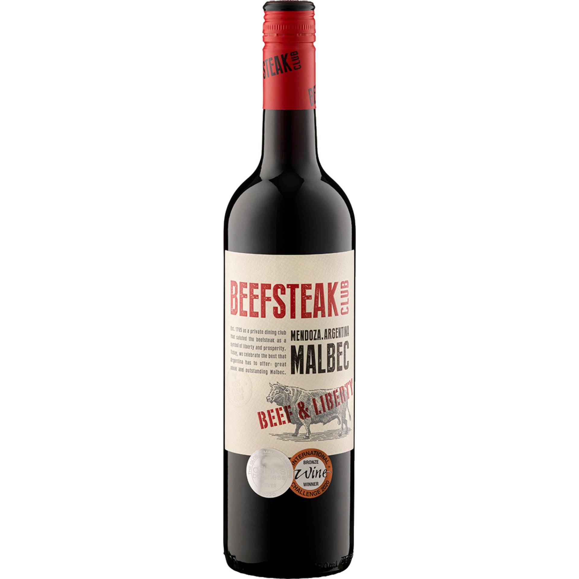 Beefsteak Club Beef & Liberty Malbec, Mendoza, Mendoza, 2022, Rotwein Beefsteak Club Beef & Liberty Malbec, Mendoza, Mendoza, 2022, Rotwein von Weinkontor Freund GmbH, D- 33829 Borgholzhausen