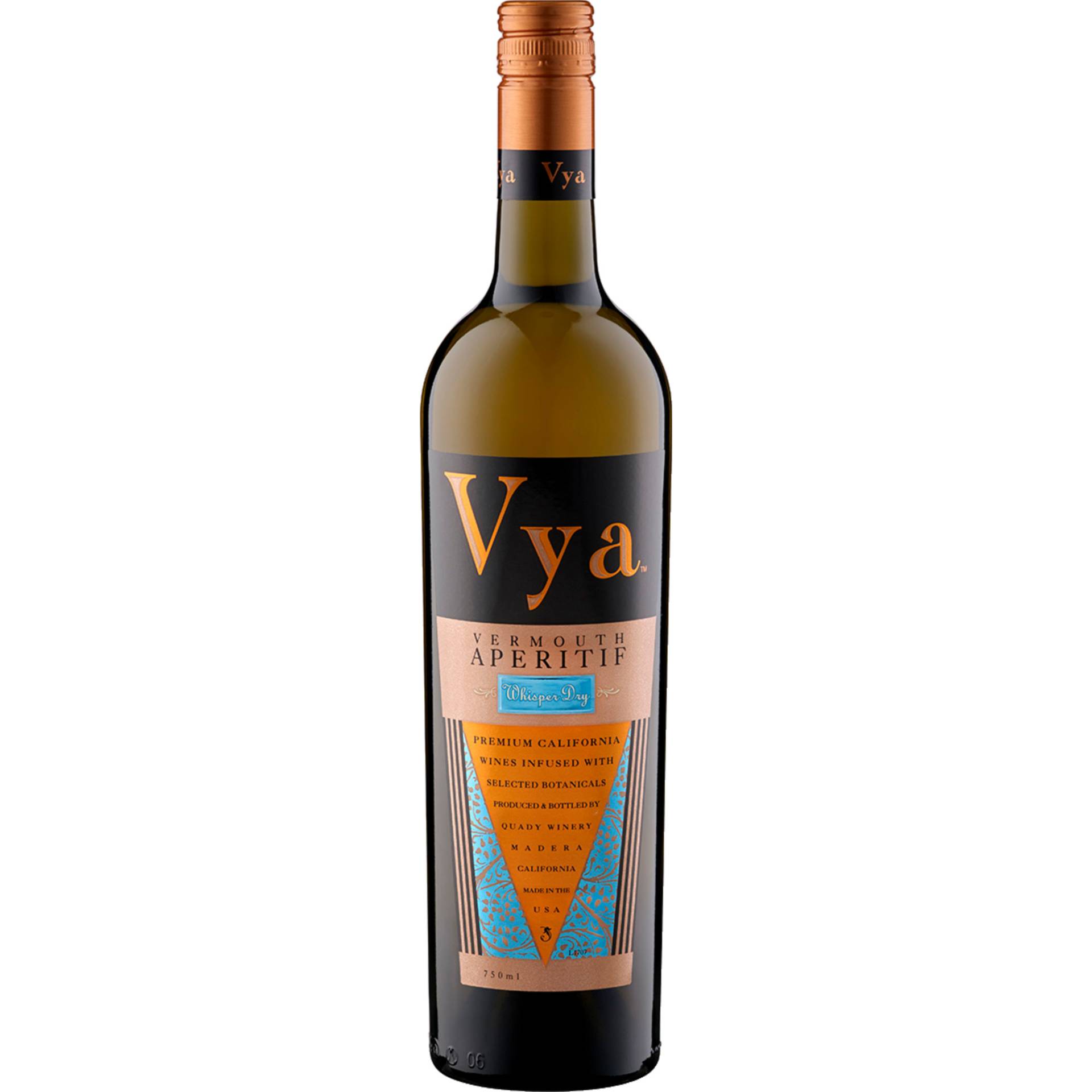 Quady Vya Vermouth Whisper Dry, Whisper Dry, California, Kalifornien, Spirituosen von Weinkontor Freund GmbH, D- 33829 Borgholzhausen