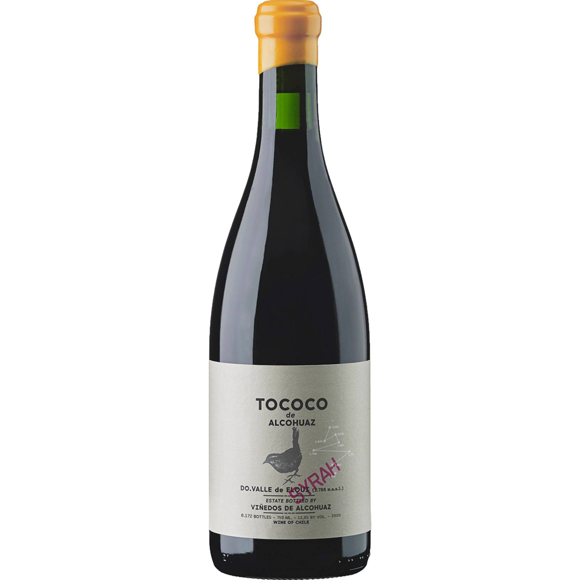 Tococo Syrah, Valle del Elqui, Valle del Elqui, 2020, Rotwein von Weinkontor Freund GmbH, D- 33829 Borgholzhausen