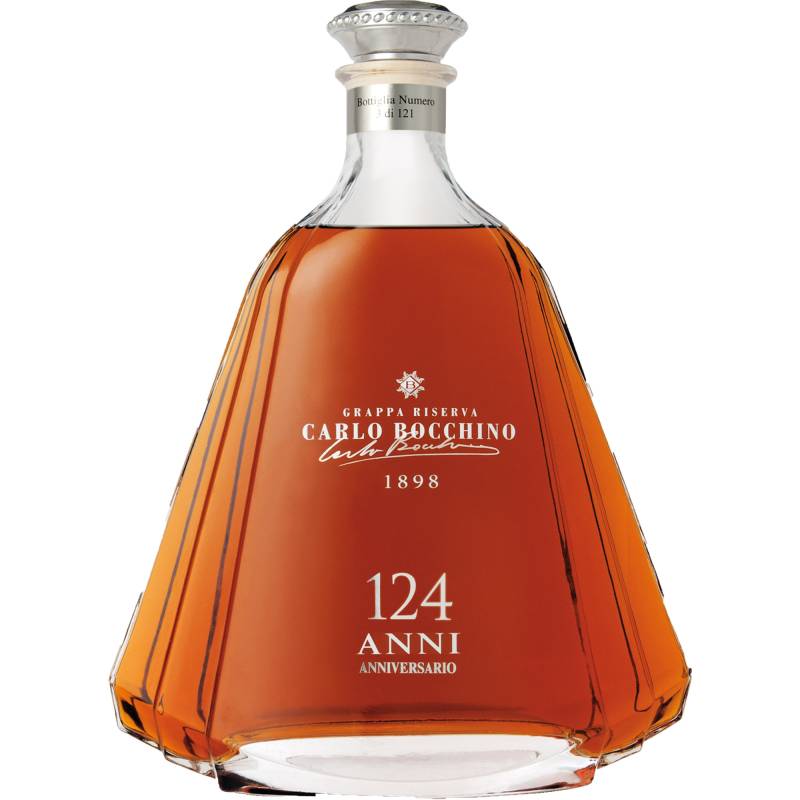 Grappa Riserva Carlo Bocchino Anniversario 124, 3,0 L,  43% vol, Piemont, Spirituosen von Weinland Ariane Abayan GmbH, -20251 Hamburg