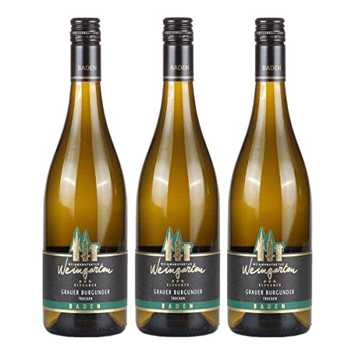 3 Flaschen Weinmanufaktur Weingarten Grauer Burgunder Elegance 12,5% vol. 0,75l von Weinmanufaktur Weingarten