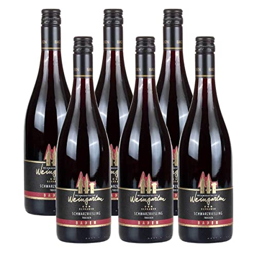 6 Flaschen Weinmanufaktur Weingarten Schwarzriesling Elegance Rotwein 12,5% vol. 0,75l von Weinmanufaktur Weingarten