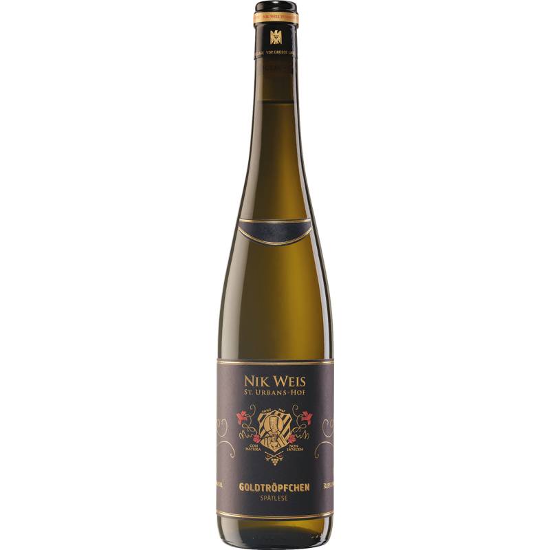 Goldtröpfchen Riesling Spätlese, Süß, Mosel, Mosel, 2020, Weißwein von Weis Weine und Rebenmanufaktur,54340,Leiwen,Deutschland
