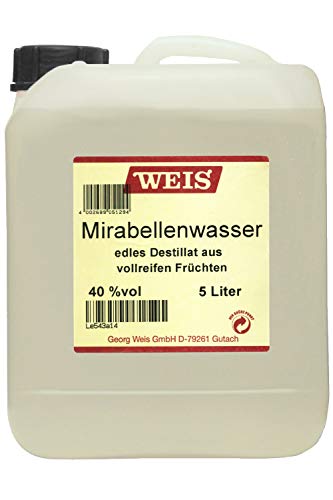 Elztalbrennerei Georg Weis Mirabellenwasser 40% 5,0 Liter Kanister von Weis