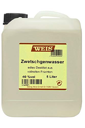 Elztalbrennerei Georg Weis Zwetschgenwasser 40% 5,0 Liter Kanister von Weis