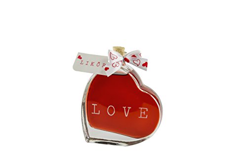 LIKÖR-HERZ - Motiv: "LOVE" - Likör 16% vol. von Weisenbach Edelbrände