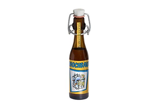 Weisenbach - VORSICHT BAUSTELLE - Motiv: "HOCHBAU" - 40ml Bügelverschlussflasche - Bier-Likör 20% vol. von Weisenbach
