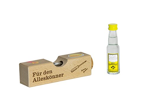 Weisenbach - Wasserwaage (Holz, klein) - "für den Alleskönner" - 20 ml Waldhimbeergeist von Weisenbach