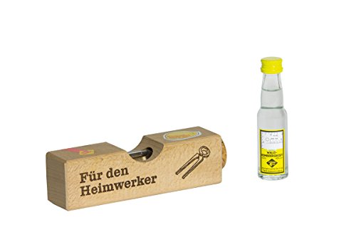 Weisenbach - Wasserwaage (Holz, klein) - "für den Heimwerker" - 20 ml Waldhimbeergeist von Weisenbach