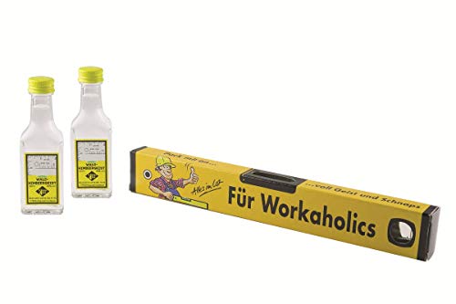 Weisenbach - Wasserwaage (Kartonage) - "für Tüftler und Bastler" - 2 x 20 ml Waldhimbeergeist von Weisenbach