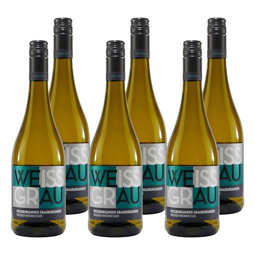 Weiss Grau Weissburgunder-Grauburgunder -trocken- (6 x 0,75L) von Weiss Grau