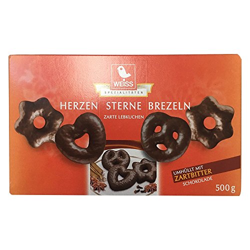 Weiss Herzen Sterne Brezeln Zartbitter Weiss Herzen Sterne Brezeln Zartbitter von Weiss