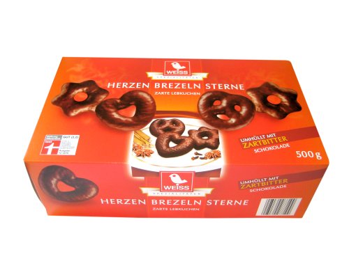 Weiss - Lebkuchen Herzen Brezel Sterne - 500g Weiss - Lebkuchen Herzen Brezel Sterne - 500g von Weiss