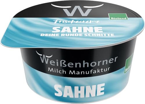 Weißenhorner Milch Manufaktur Bioland FrischeCreme Sahne (6 x 150 gr) von Weißenhorner Milch Manufak