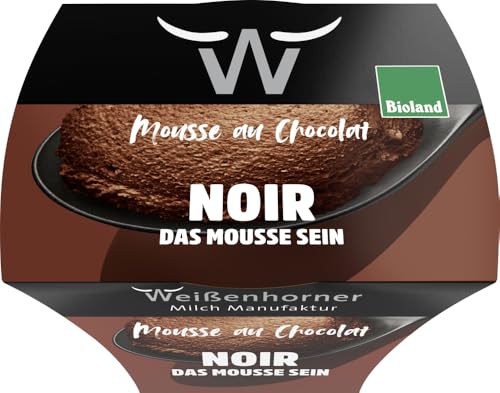 Weißenhorner Milch Manufaktur Bioland Mousse au Chocolat noir (6 x 80 gr) von Weißenhorner Milch Manufak