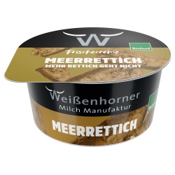 Frischcreme mit Meerrettich Frischcreme mit Meerrettich von Weißenhorner Milch Manufaktur
