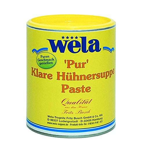 Klare Hühnersuppe 'Pur' - wela 1/1 Dose, Hühnerbouillon Paste für 40L, Hühner Brühe von Wela
