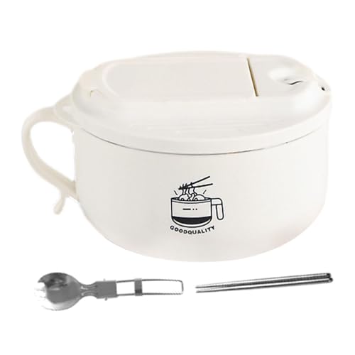 Ramen Schüssel Mit Deckel 1000 Ml Instant Nudelschüssel Edelstahl Instant Nudelschale Tragbare Isolierter Suppenschüssel Mit Essstäbchen Und Löffel Lunchbox Für Nudeln, bentos, Mittagessen Ramen Schüssel Mit Deckel 1000 Ml Instant Nudelschüssel Edelstahl Instant Nudelschale Tragbare Isolierter Suppenschüssel Mit Essstäbchen Und Löffel Lunchbox Für Nudeln, bentos, Mittagessen von Weldphur