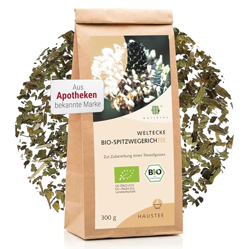 Weltecke Bio-Spitzwegerich-Tee lose 300 g | Spitzwegerichblätter getrocknet & geschnitten I Frisch abgefüllt in Deutschland | Kräuter-Tee mit würzig-herbem Geschmack | Angenehmer Halswärmer-Tee Weltecke Bio-Spitzwegerich-Tee lose 300 g | Spitzwegerichblätter getrocknet & geschnitten I Frisch abgefüllt in Deutschland | Kräuter-Tee mit würzig-herbem Geschmack | Angenehmer Halswärmer-Tee von Weltecke