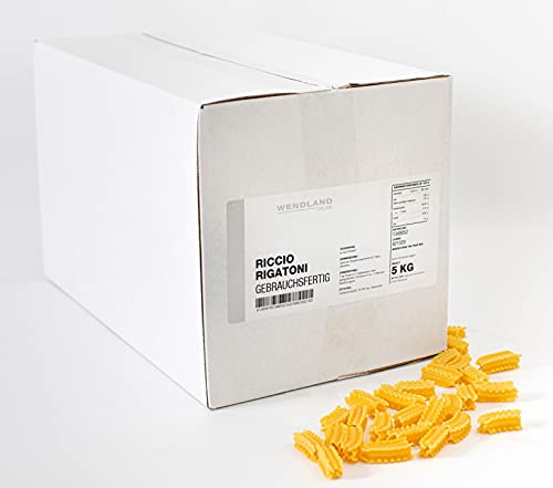 Wendland Pasta Riccio Rigatoni, 5 kg Nudelspezialität in Großpackung von Wendland Spice & Food