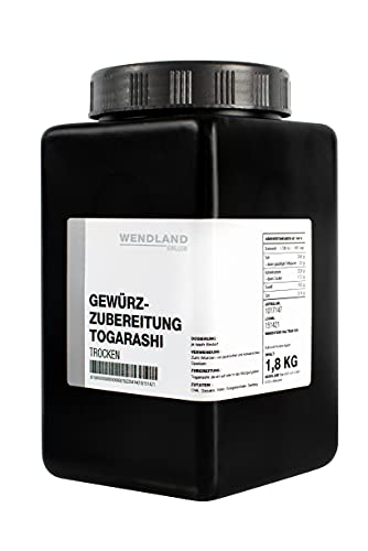 Wendland Togarashi Shichimi Gewürzzubereitung 1,8 kg, japanische Chili-Spezialität aus deutscher Herstellung Wendland Togarashi Shichimi Gewürzzubereitung 1,8 kg, japanische Chili-Spezialität aus deutscher Herstellung von Wendland Spice & Food