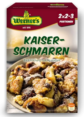 Werner´s Kaiserschmarrn 2x2 Portionen, 6 Packungen pro Karton, Ohne Farbstoffe, ohne Geschmacksverstärker, ohne Konservierungsstoffe, ohne Backtriebmittel, von Werner's