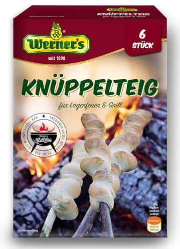 Werner´s Knüppelteig für Lagerfeuer & Grill, Backmischung für 4 - 6 Stück, zum backen über Lagerfeuer oder Grill, 6 Packungen pro Karton Werner´s Knüppelteig für Lagerfeuer & Grill, Backmischung für 4 - 6 Stück, zum backen über Lagerfeuer oder Grill, 6 Packungen pro Karton von Werner's
