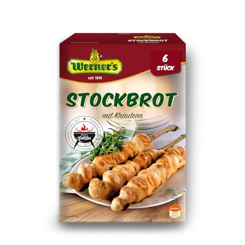 Werner´s Stockbrot mit Kräutern für Lagerfeuer & Grill, Backmischung für 4-6 Stück, zum backen über Lagerfeuer oder Grill, 6 Packungen pro Karton 400g Werner´s Stockbrot mit Kräutern für Lagerfeuer & Grill, Backmischung für 4-6 Stück, zum backen über Lagerfeuer oder Grill, 6 Packungen pro Karton 400g von Werner's