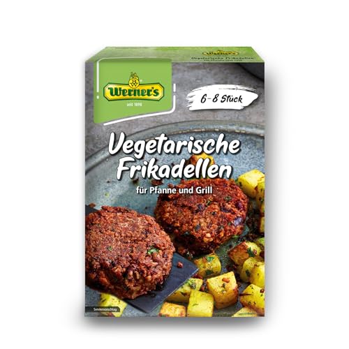 Werner's Vegetarische Frikadellen für Grill und Pfanne, 1 x 173g für 6-8 Stück - 4 Packungen pro Karton Werner's Vegetarische Frikadellen für Grill und Pfanne, 1 x 173g für 6-8 Stück - 4 Packungen pro Karton von Werner's