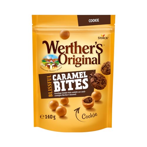 Werther’s Original Blissful Caramel Bites Cookie – Knackiger Schokokeks umhüllt von sanft-cremigem Werther’s Karamell – 1 x 140g Werther’s Original Blissful Caramel Bites Cookie – Knackiger Schokokeks umhüllt von sanft-cremigem Werther’s Karamell – 1 x 140g von Werther's Original