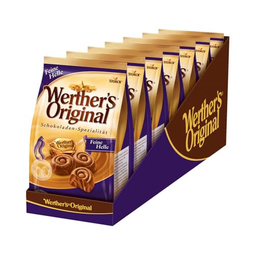 Werther's Original Feine Helle – 7 x 153g – Edel-Sahneschokolade mit einem Swirl von Karamell-Konfekt von nimm2