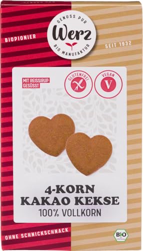 4-Korn Kakao Kekse, glutenfrei 12 x 150 gr 4-Korn Kakao Kekse, glutenfrei 12 x 150 gr von Werz