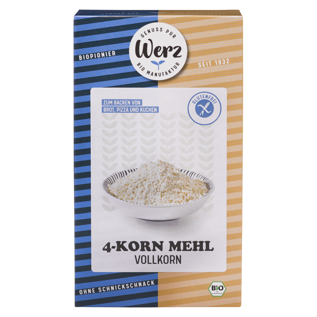 Bio 4-Korn Mehl glutenfrei Bio 4-Korn Mehl glutenfrei von Werz
