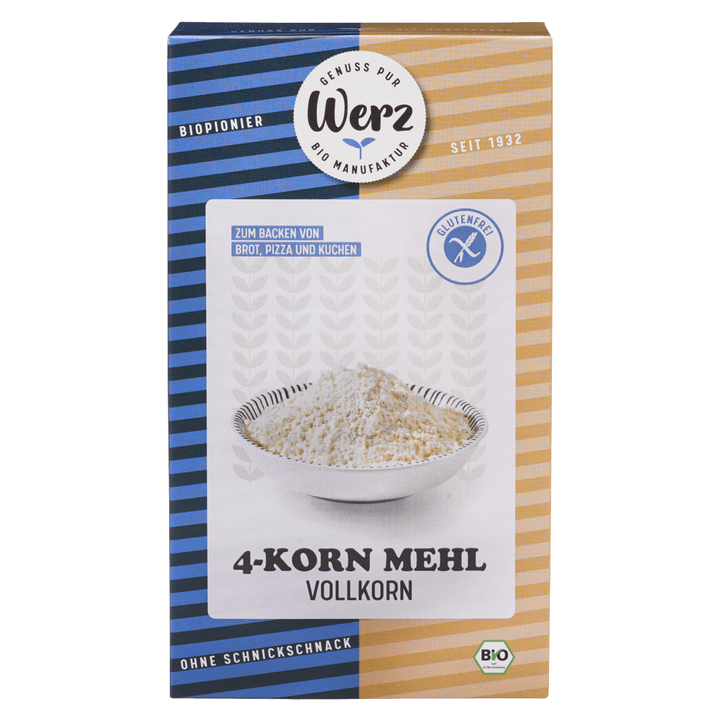 Bio 4-Korn Mehl glutenfrei von Werz